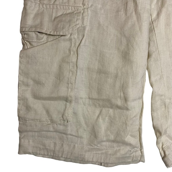 Le Chateau Beige Walking Shorts Classic Rise Straight Leg Cargo Pockets 31 - Picture 6 of 16